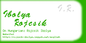 ibolya rojcsik business card